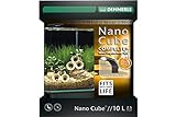 Dennerle Nano Cube Complete+ 10 Liter - Mini Aquarium mit Abgerundeter Frontscheibe - Komplett-Set